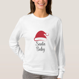 Långärmaden Santa Baby, mammaledighet Shirt 1:a Ju T-shirt