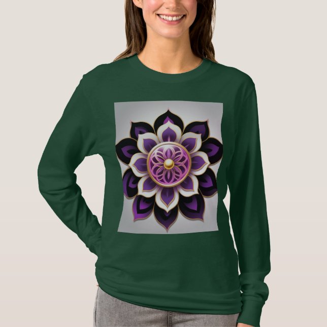 långärmaden "Soul Blommar Emblem" T Shirt (Framsida)