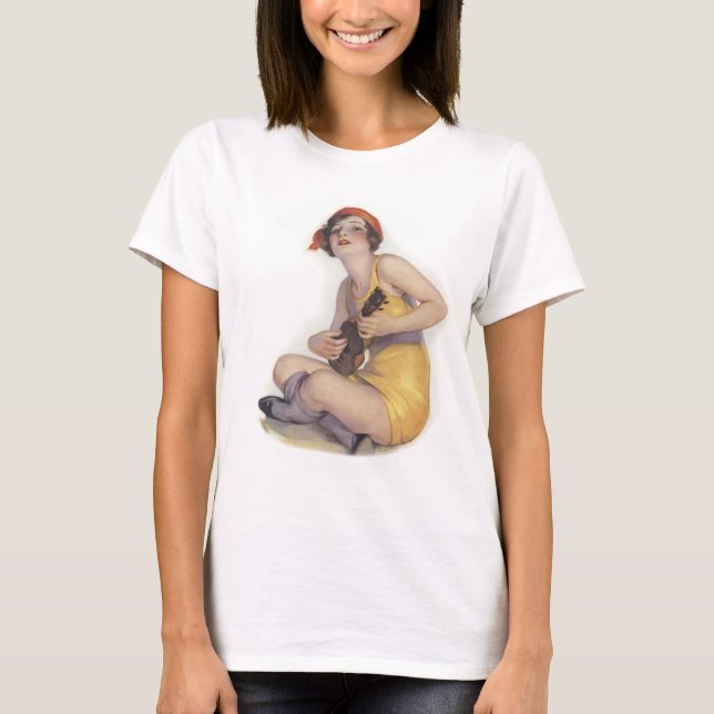 Långärmaden Tee för att spela upp Flapper Dam Shirt (Framsida)