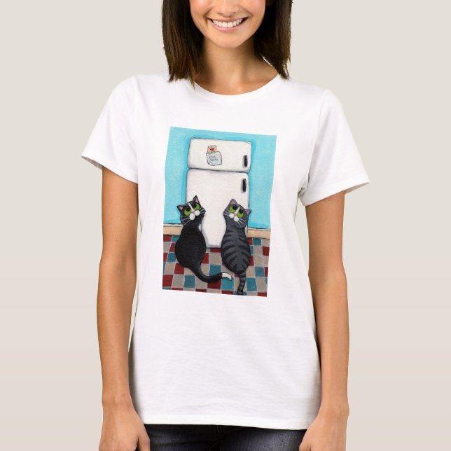 Långärmaden Tona magneter T Shirt (Framsida)