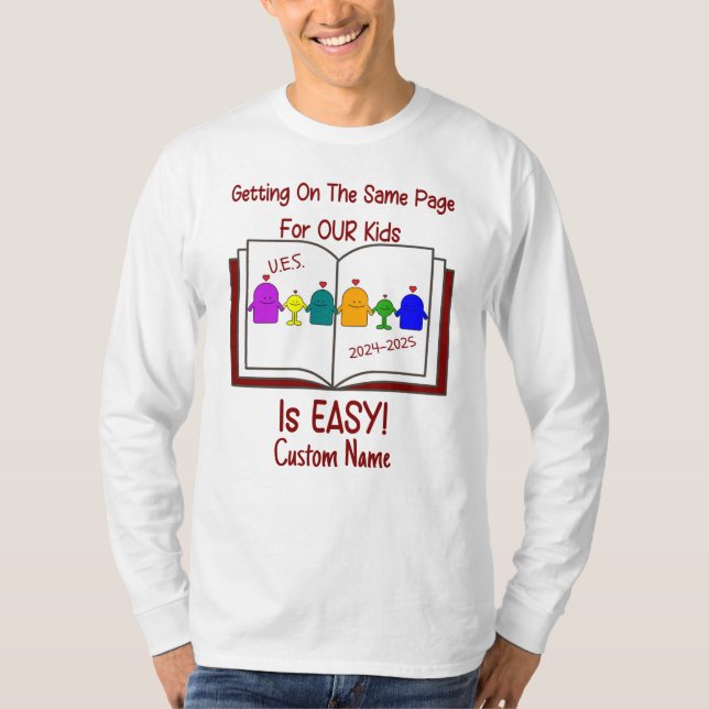 Långärmaden US staff Shirt-Manar Basic-kundnamn T Shirt (Framsida)