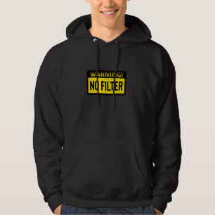 Långärmaden Varning om filterfilter saknas Hoodie