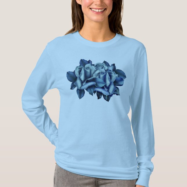 Långärmaden Vinterblå Ro Tee Shirt (Framsida)