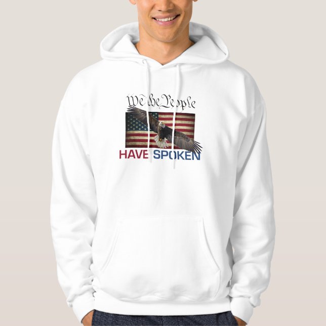 LångärmadHoodie för trumf MAGA Sweatshirt Med Luva (Framsida)