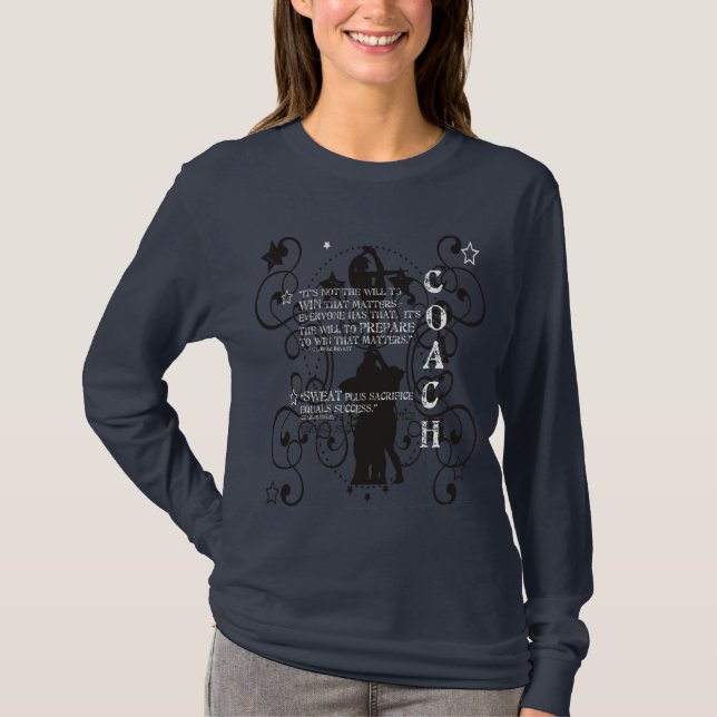 Långärmadlagledare skjorta tee shirt (Framsida)