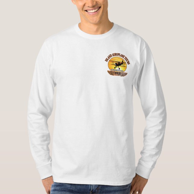 Långärmadöflygplan skräddarsy Tours - T Shirt (Framsida)