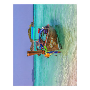 Långbåt svan, Koh Lipe, Thailand Fototryck
