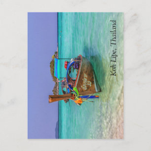 Långbåt svan, Koh Lipe, Thailand Helg Vykort