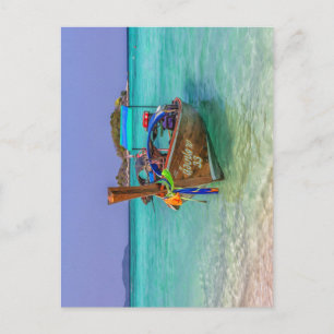 Långbåt svan, Koh Lipe, Thailand Vykort