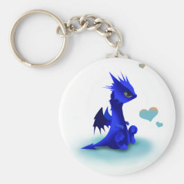 Långblåa drake av nyckelkedjan kärlek nyckelring