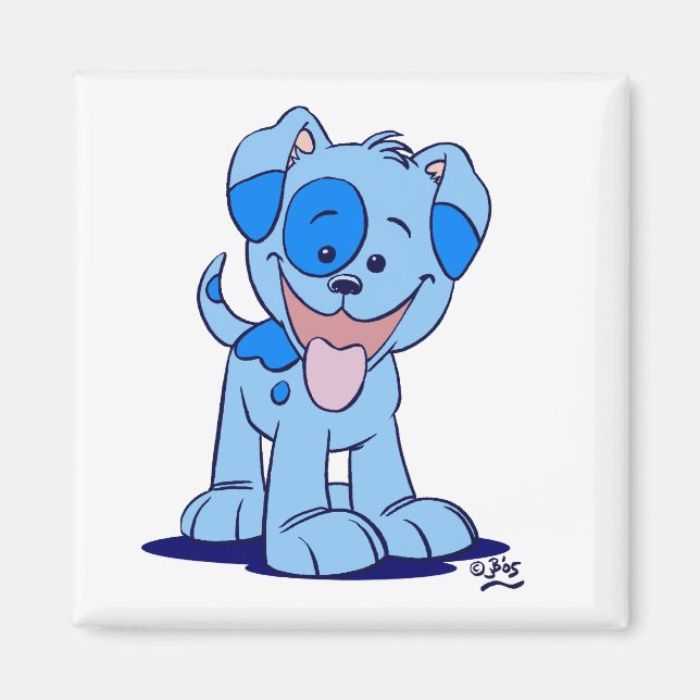 Långblått marionettmagnet magnet (Framsidan)