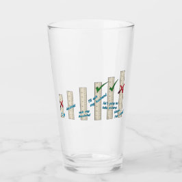 Längd på linjalernas humoristiska inställningar glaskopp