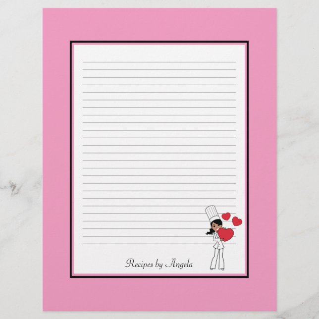 Längda sidor för toppen Cute Recipe (Framsida)
