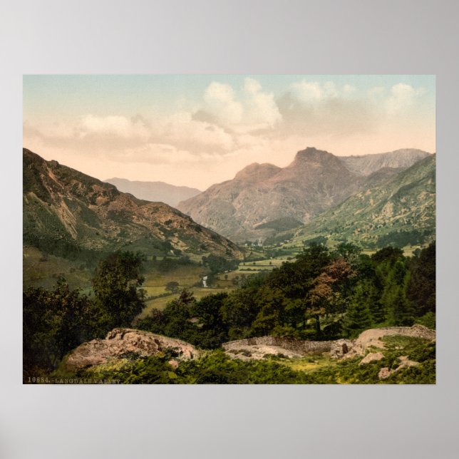 Langdale Valley, Sjö District, Cumbria, England Poster (Framsidan)