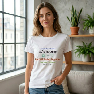 Långdistans bästa vän T-shirt Rolig matchande