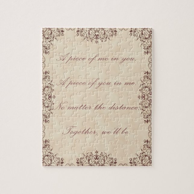 Långdistans- kärlekcitationstecken pussel (Vertikal)