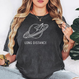Långdistans Pappersflygplan Planet Design T Shirt