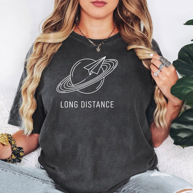 Långdistans Pappersflygplan Planet Design T Shirt (Skapare uppladdad)