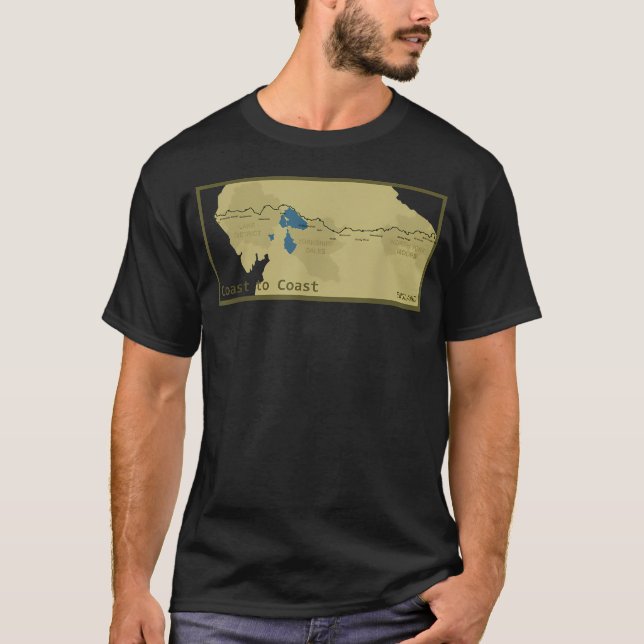 Långdistansled för vandring från kust till kust t shirt (Framsida)