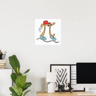 Långdistanslöpning Pi-symbol © Rolig Pi-kille Poster