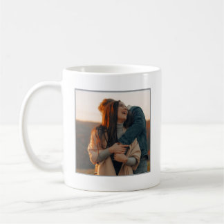 Långdistansrelations Anpassad Foto Elegant Kaffemugg