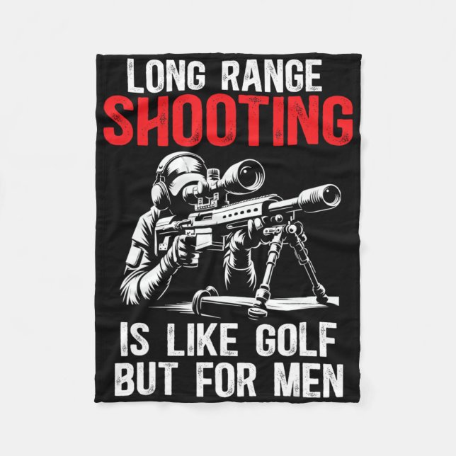 Långdistansskjutning Det är som golf men för prick Fleecefilt (Framsidan)