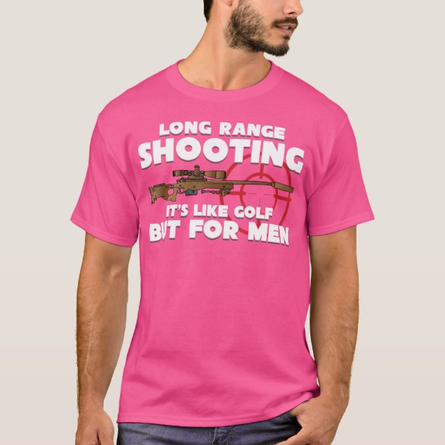 Långdistansstötning som Golf men För manar Gun T Shirt (Framsida)
