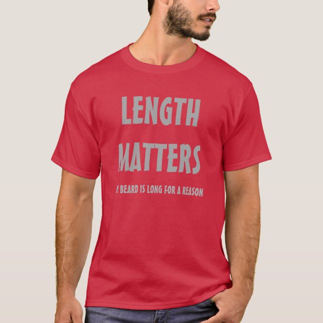 Längdmaterier: Skägg T Shirt (Framsida)