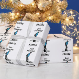 Längdskidåkning Bara Flytande Skidåkare Presentpapper
