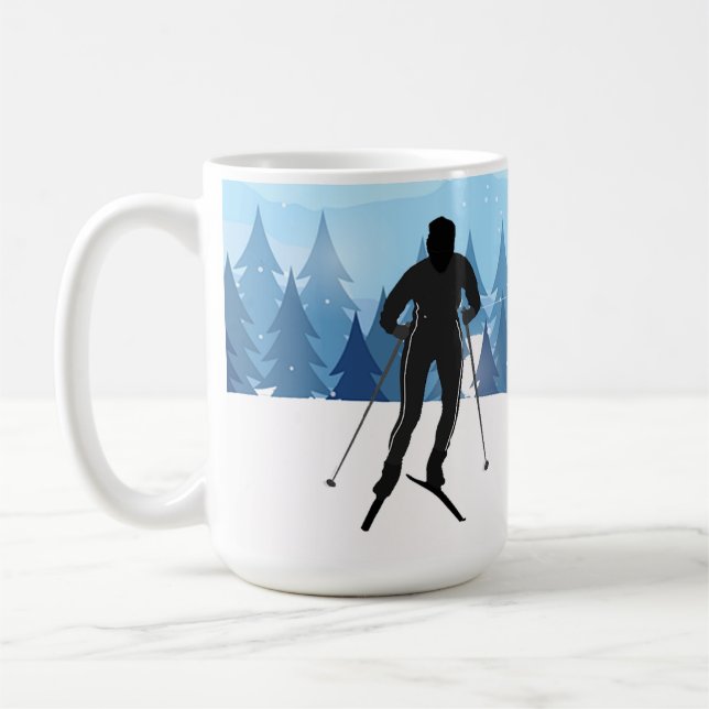 Längdskidåkning Design Kaffe Mugg (Vänster)