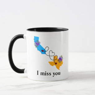 länge avstånd USA-statskalifornia-texas Mugg