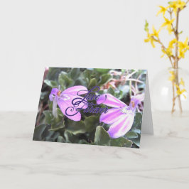 Länge kärlek Violetta blommor tomt gratulationskor Kort