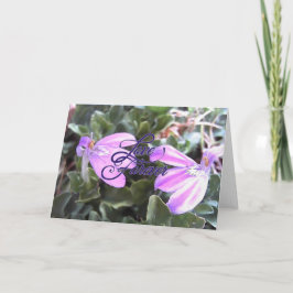 Länge kärlek Violetta blommor tomt gratulationskor Kort