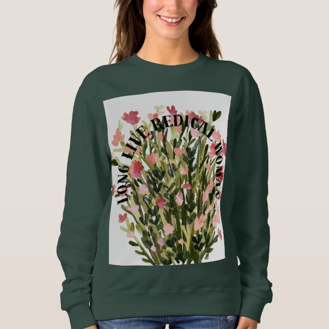 Länge leve de radikala kvinnorna - Blommigt femini T Shirt (Framsida)