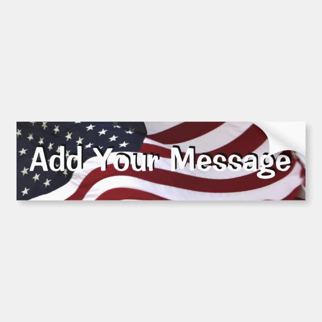 Länge leve den amerikanska flaggan bildekal (Framsidan)