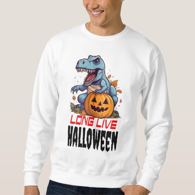 Länge leve halloween-manar-tröskel lång ärmad tröja (Framsida)