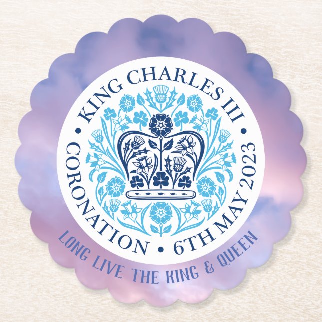 Länge leve Kung och drottning - Coronation. Redige Underlägg Papper (Framsida)