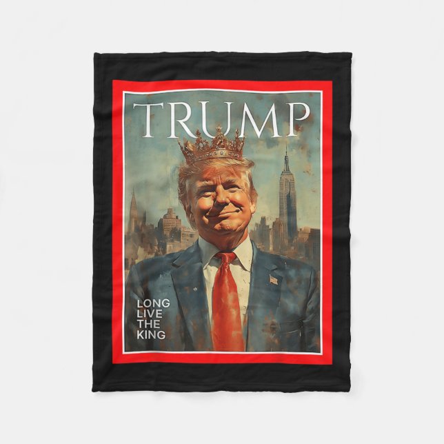 Länge leve Kung-trumpen Fleecefilt (Framsidan)