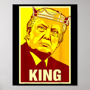 Länge leve kungen Donald Trump Trump Kung Amerika Poster