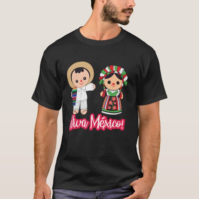 Länge leve Mexiko Cabrones mexikansk stolthetsflag T Shirt (Framsida)