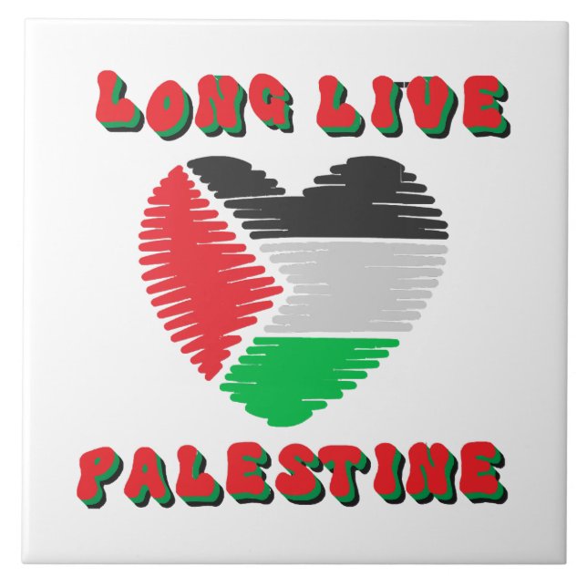 Länge leve Palestina Kakelplatta (Framsidan)
