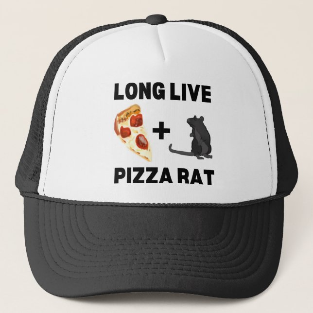 Länge Leve Pizza Råtta  Keps (Framsida)