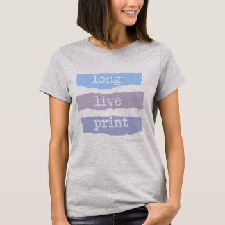 länge leve tryck - skrivmaskin i matunuck himmelsk t shirt