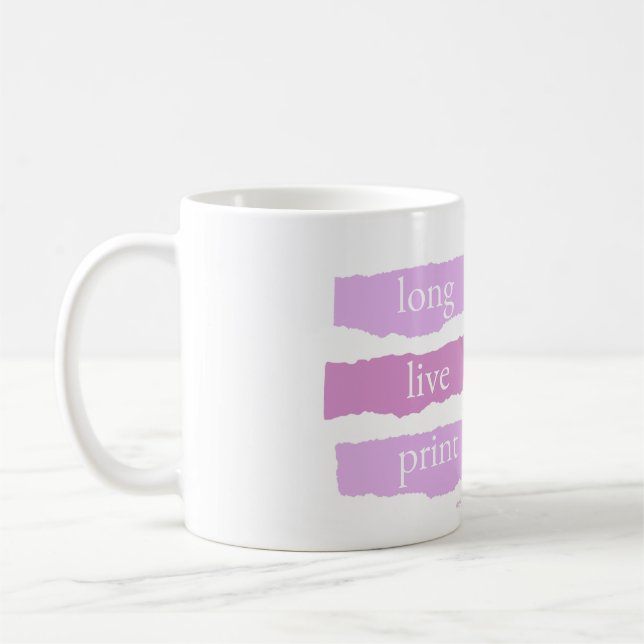 länge leve tryckt kaffemugg (Vänster)