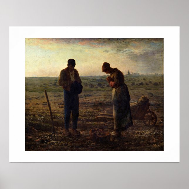 L'Angélus (Angelus) – Jean-François Millet Poster (Framsidan)
