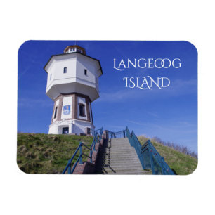 Langeoog Vatten Torn, Öster Frisia, Tyskland Magnet