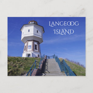 Langeoog Vatten Torn, Öster Frisia, Tyskland Vykort