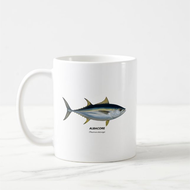 Långfenad tonfisk - Kaliforniens marina liv Kaffemugg (Vänster)