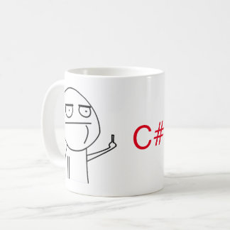 LångfingerC# programmerares mugg för kaffe