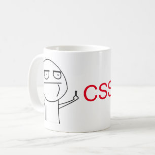 LångfingerCSS-programmerares mugg för kaffe